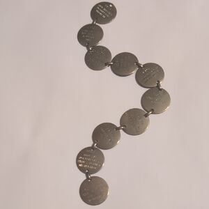 Elegant Silver 10‎ Commandments Disc Pendant Piece